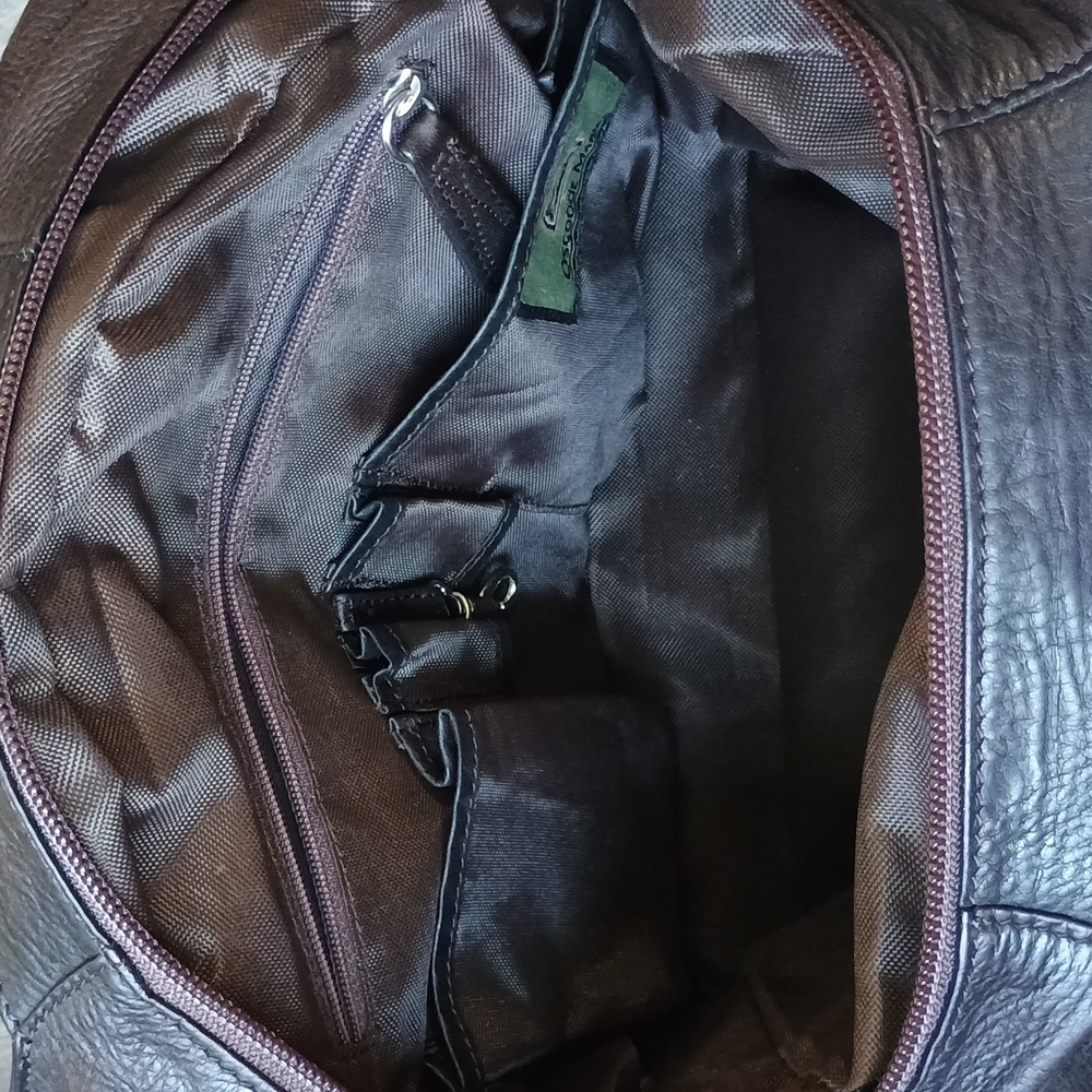 Osgoode Marley Elegant Dark Brown Leather Purse Backpack - Picture 11 of 16